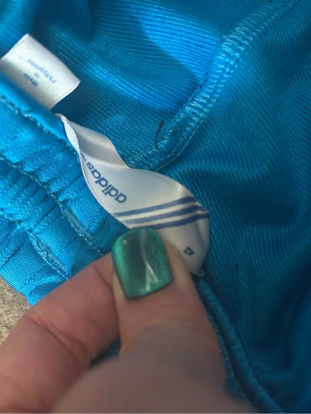 adidas Aqua Track Pants with Pink Side Stripes